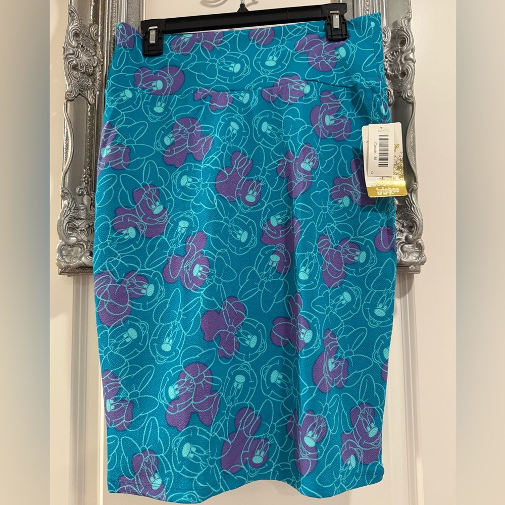 NWT LuLaRoe Disney Medium Cassie Pencil Skirt - Minnie Mouse